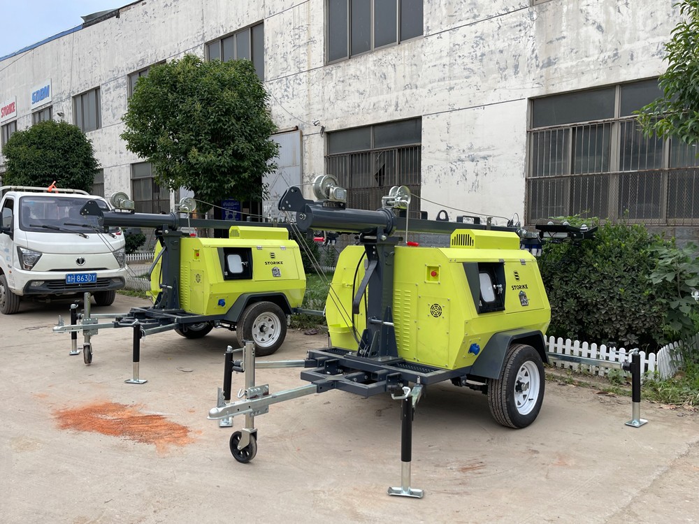 持續交貨中！山東思拓瑞克20臺9米移動照明燈車陸續發貨發往蒙古國